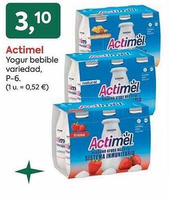 Suma Supermercados Actimel yogur bebible variedad oferta