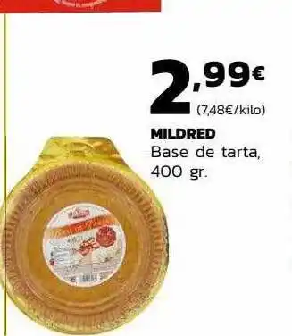 Supermercados Lupa Mildred base de tarta oferta