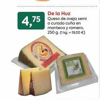 Suma Supermercados De la huz queso de oveja semi o curado cuña en manteca y romero oferta