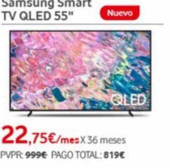 Vodafone Samsung smart tv qled 55 oferta