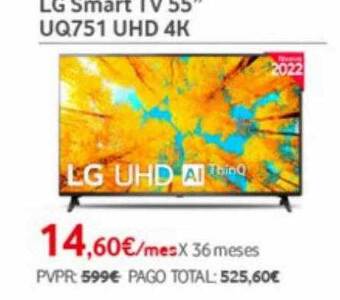 Vodafone Lg smart tv 55 oferta