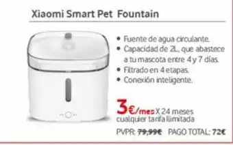 Vodafone Xaiomi smart pet fountain oferta