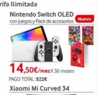 Vodafone Nintendo switch oled oferta