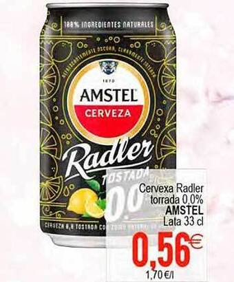Plenus Supermercados Cervexa radler torrada 0,0% amstel oferta