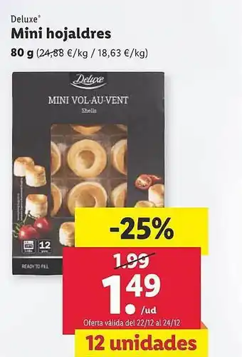 Lidl Deluxe mini hojaldres oferta