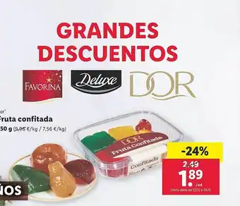 Lidl Fruta confitada oferta