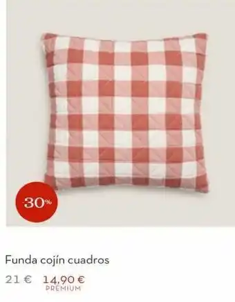 Textura -30% funda cojín cuadros 21 € 14,90 € premium oferta