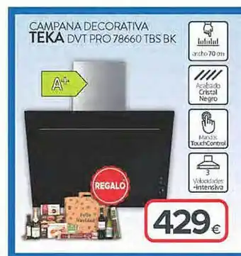Tien 21 Campana decorativa teka dvt pro 78660 tbs bk oferta