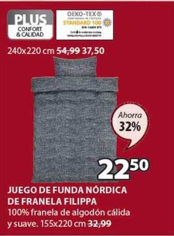 JYSK Juego de funda nórdica de franela filippa oferta