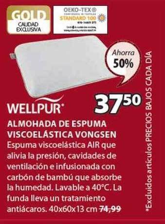 JYSK Wellpur almohada de espuma viscoelástica vongsen oferta