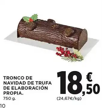 El Corte Inglés Tronco de navidad de trufa de elaboración propia oferta