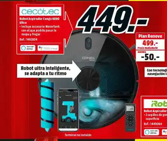 MediaMarkt Cecotec Robot Aspirador Conga 6090 Ultra oferta