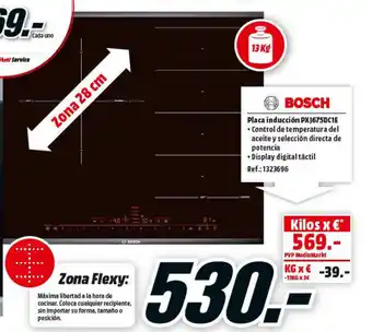 MediaMarkt Bosch Placa inducción PXJ675DC1E oferta
