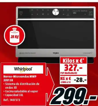 MediaMarkt Whirlpool Horno-Microondas MWD 3391SX oferta