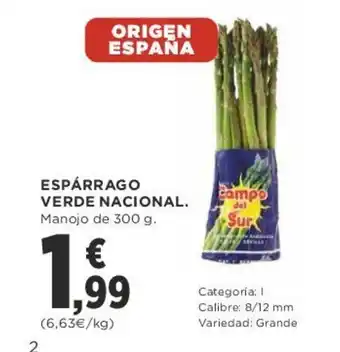 Supercor Espárrago Verde Nacional 300g oferta