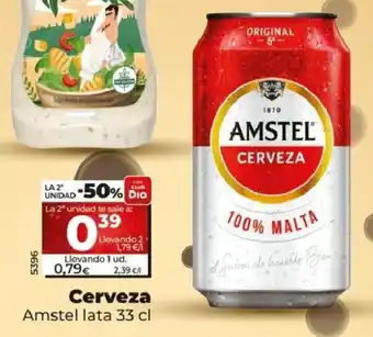 Dia Cerveza Amstel Lata 33cl oferta