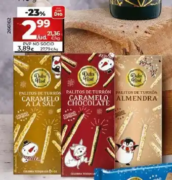 Dia Palitos de Turrón de Caramelo a la Sal / de Caramelo y Chocolate / De Almendra oferta