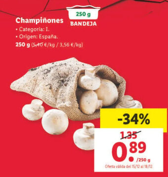 Lidl Champiñones oferta