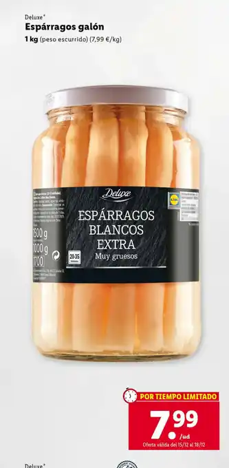 Lidl Espárragos Galón oferta