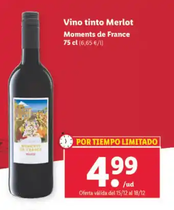 Lidl Vino Tinto Merlot oferta