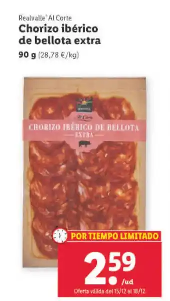 Lidl Chorizo Ibérico De Bellota Extra oferta