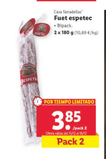 Lidl Fuet Espetec oferta