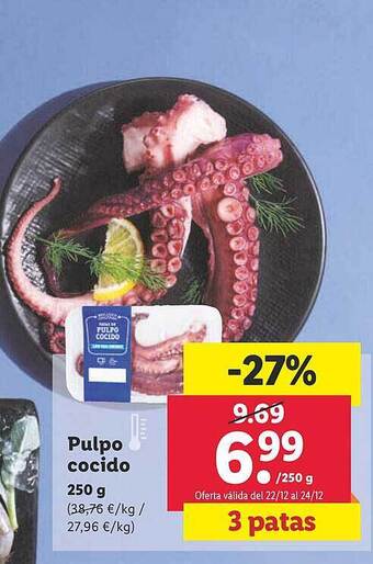 Lidl Pulpo cocido oferta