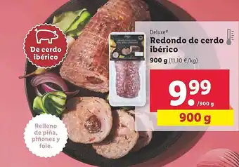 Lidl Deluxe redondo de cerdo ibérico oferta