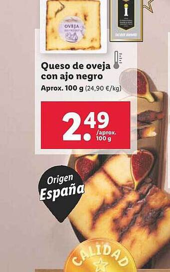 Lidl Queso de oveja con ajo negro oferta