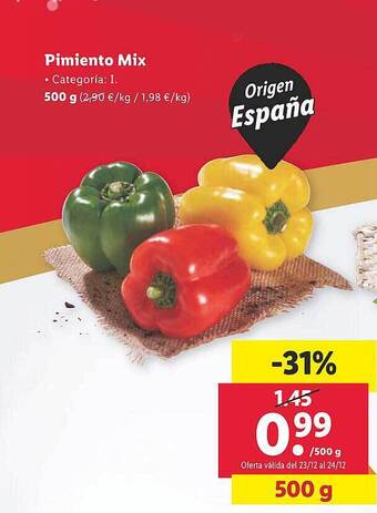Lidl Pimiento mix oferta