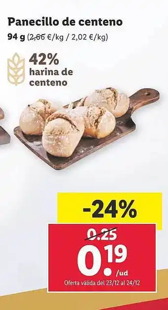 Lidl Panecillo de centeno oferta