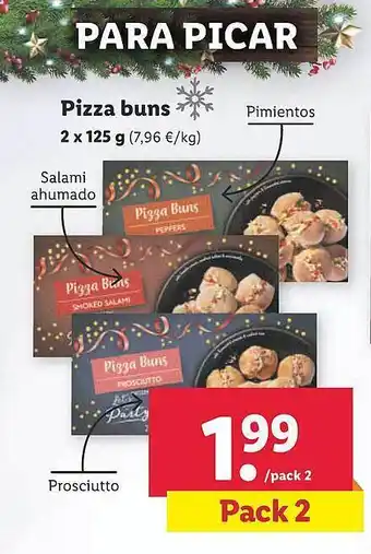 Lidl Pizza buns oferta