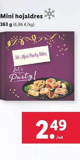 Lidl Mini hojaldres oferta