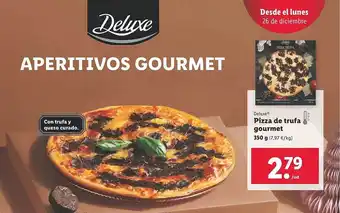 Lidl Deluxe pizza de trufa gourmet oferta