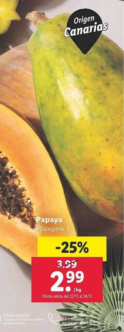 Lidl Papaya oferta