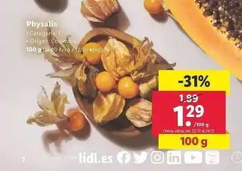 Lidl Physalis oferta