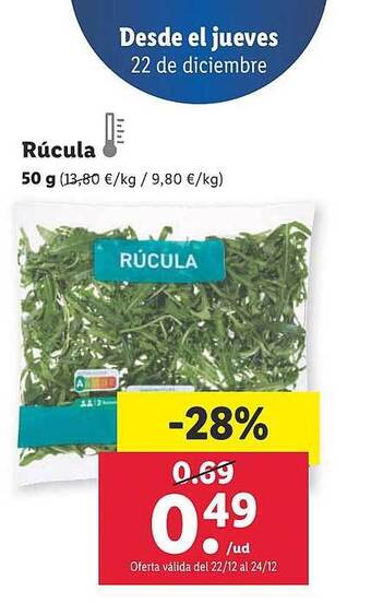 Lidl Rúcula oferta