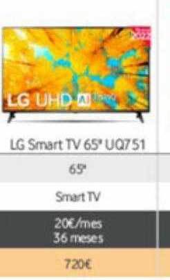 Vodafone Lg smart tv 65 oferta
