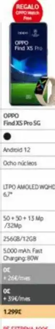 Vodafone Oppo find x5 pro 5g oferta