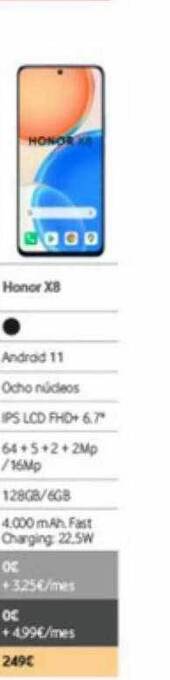 Vodafone Honor x8 oferta