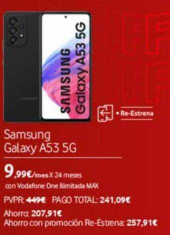 Vodafone Samsung galaxy a53 5g oferta
