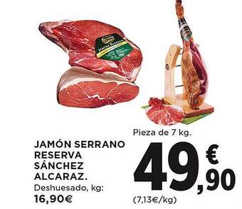 El Corte Inglés Jamón serrano reserva sánchez alcaraz oferta