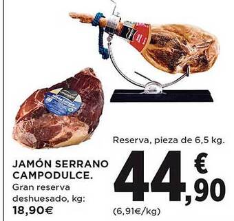 El Corte Inglés Jamón serrano campodulce oferta
