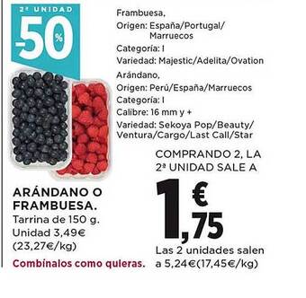 El Corte Inglés 2a unidad -50% arándano o frambuesa oferta