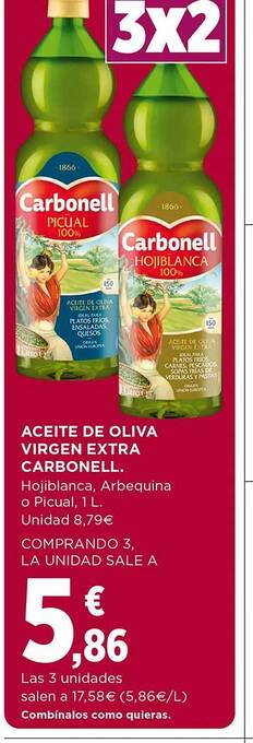 El Corte Inglés Aceite de oliva virgen extra carbonell oferta