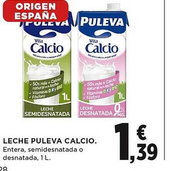 El Corte Inglés Leche puleva calcio oferta
