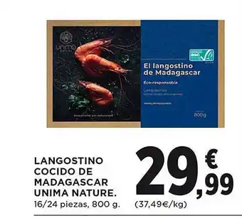El Corte Inglés Langostino cocido de madagascar unima nature oferta