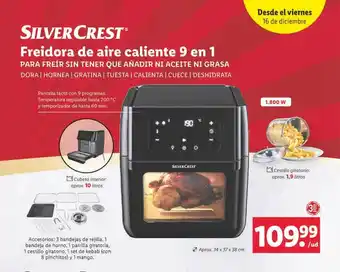 Lidl Silvercret freidora de aire caliente 9 en 1 oferta