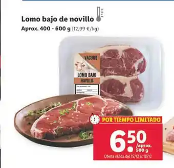 Lidl Lomo bajo de novillo oferta