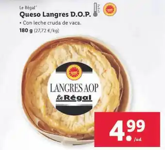 Lidl Le régal queso langres d.o.p. oferta